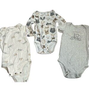 Carter's Cloud Island Baby 6-9 months one piece bodysuits 3 outfits shirts